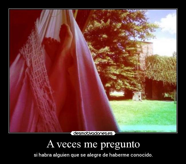 carteles aveces pregunto habrian alguien alegre haberme conocido desmotivaciones