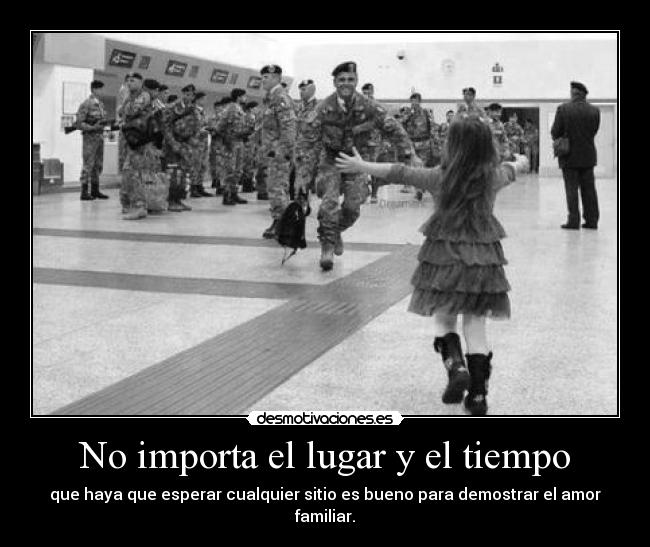 No importa el lugar y el tiempo - que haya que esperar cualquier sitio es bueno para demostrar el amor familiar.