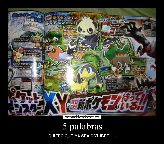 5 palabras -