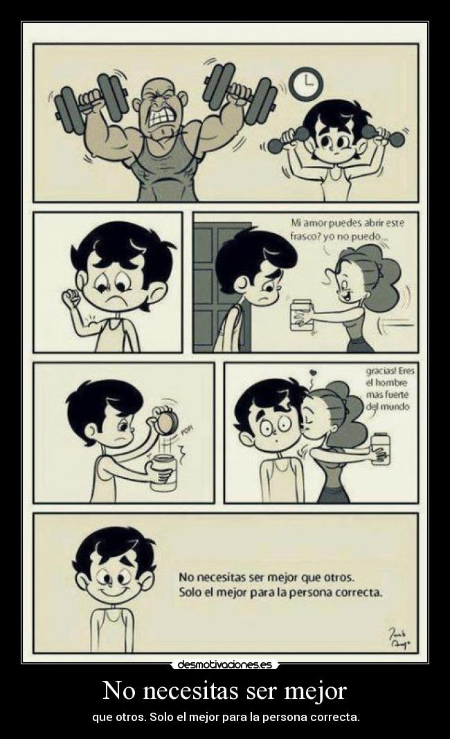 No necesitas ser mejor -