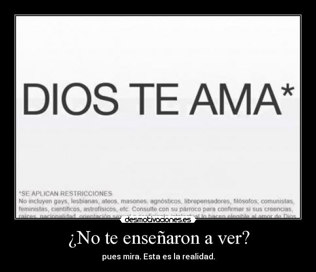 ¿No te enseñaron a ver? - 
