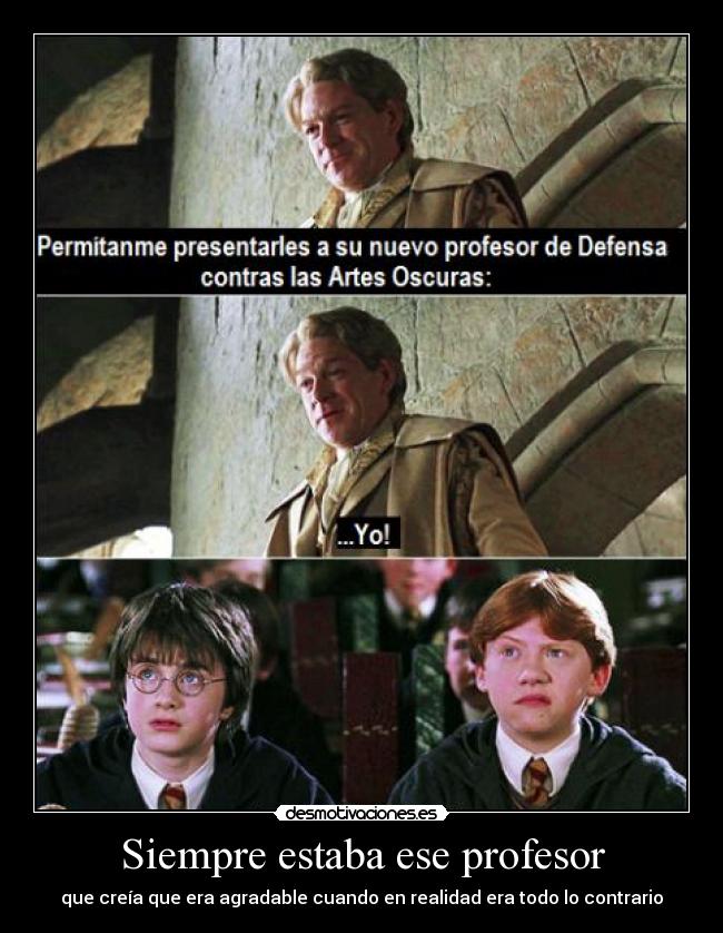 carteles harrypotter profesor ronweasley desmotivaciones