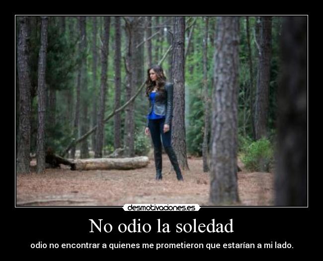 No odio la soledad -