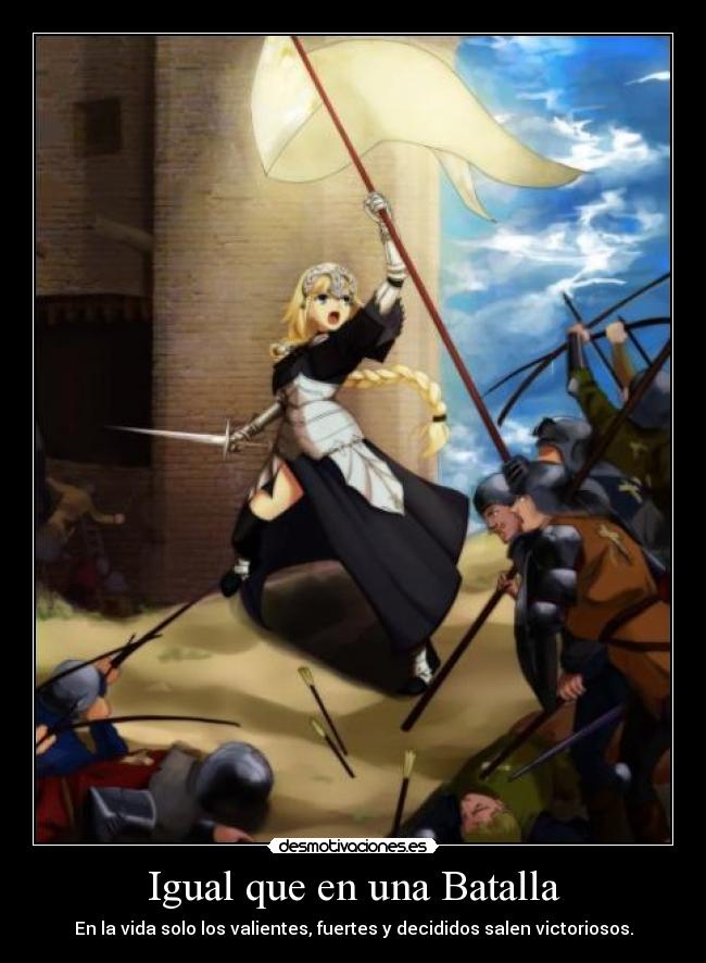 carteles vida batalla fate apocrypha zero joan arc juana arco anime manga desmotivaciones
