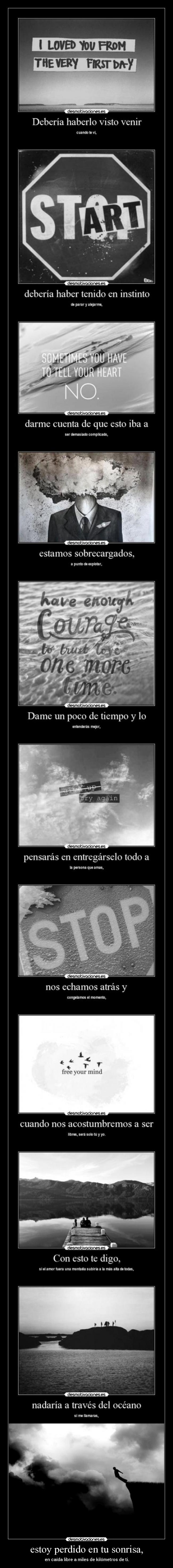 estoy perdido en tu sonrisa, -