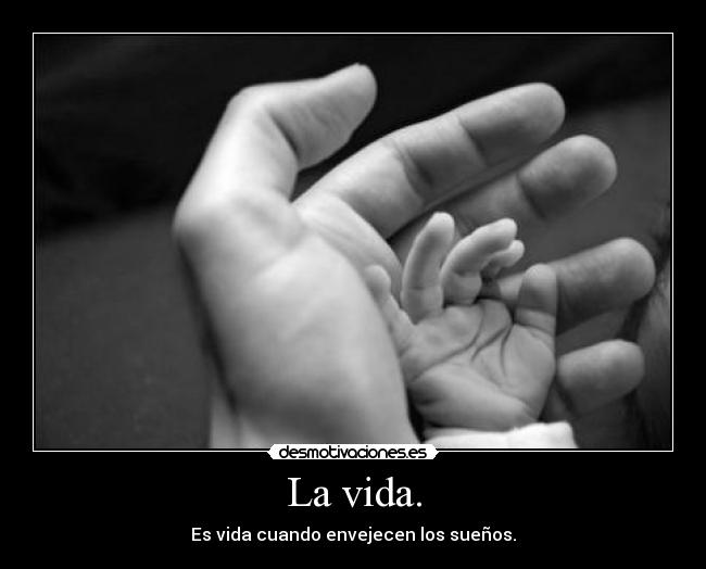 La vida. - Es vida cuando envejecen los sueños.