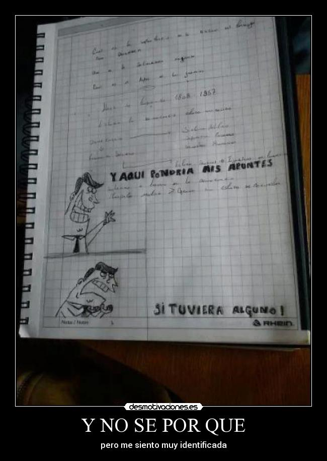 Y NO SE POR QUE - pero me siento muy identificada