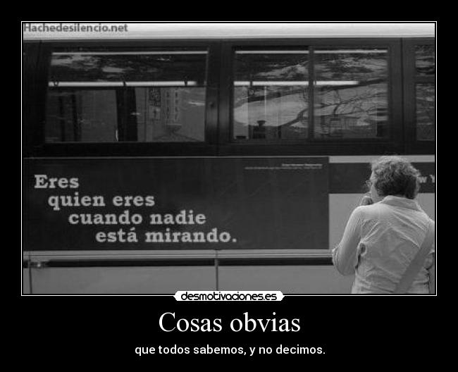 Cosas obvias - que todos sabemos, y no decimos.
