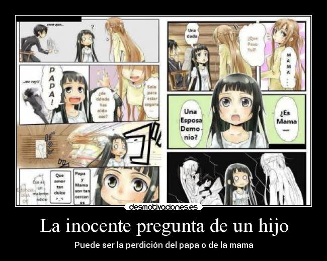 La inocente pregunta de un hijo -