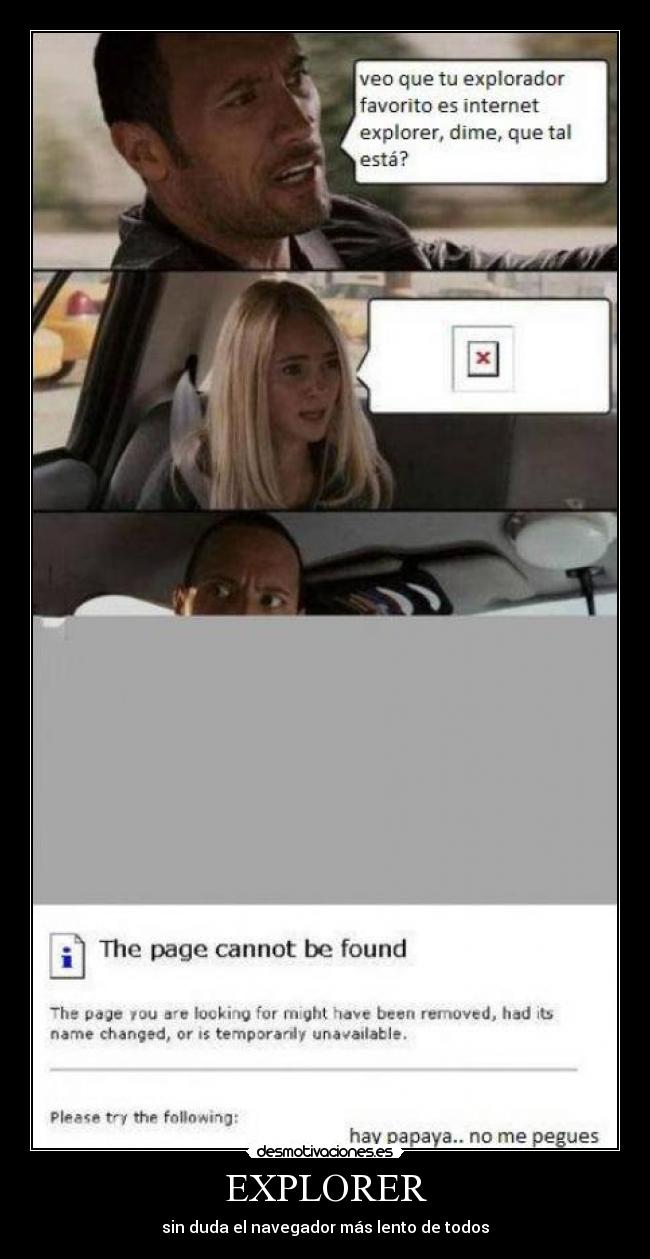 EXPLORER - sin duda el navegador más lento de todos