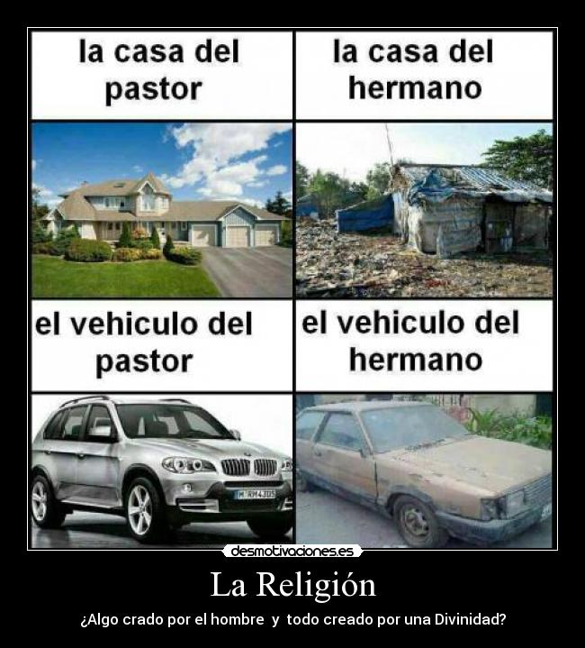La Religión - ¿Algo crado por el hombre  y  todo creado por una Divinidad?