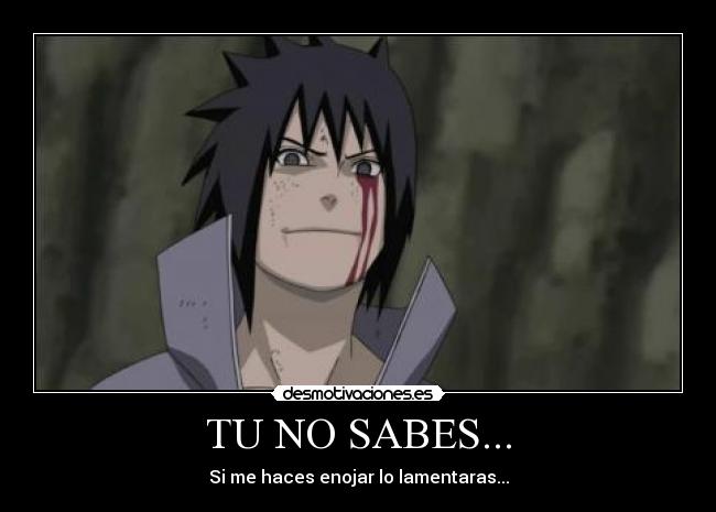 TU NO SABES... - Si me haces enojar lo lamentaras...