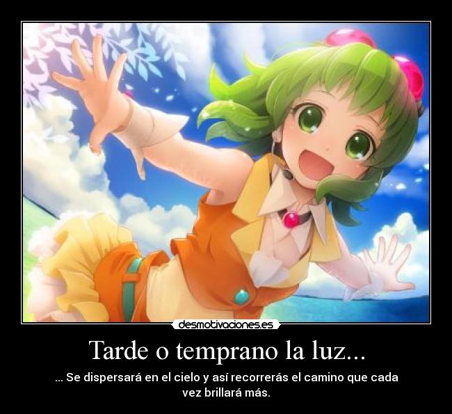 carteles luz cielo gumi vocaloid desmotivaciones