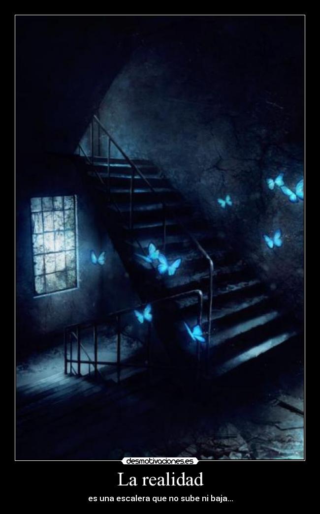 La realidad - es una escalera que no sube ni baja...