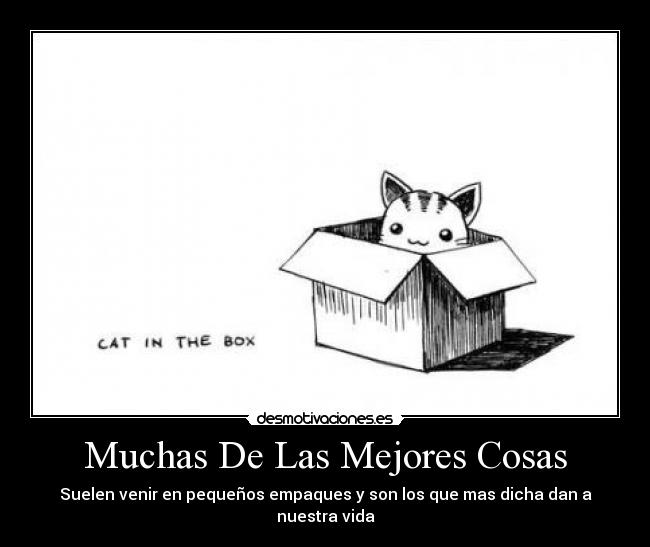 Muchas De Las Mejores Cosas - Suelen venir en pequeños empaques y son los que mas dicha dan a nuestra vida