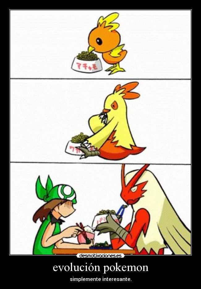 evolución pokemon - simplemente interesante.