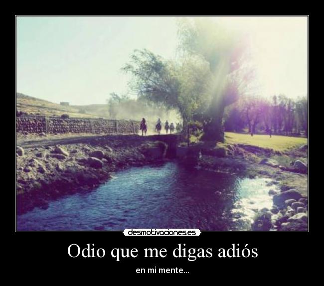 Odio que me digas adiós - en mi mente...