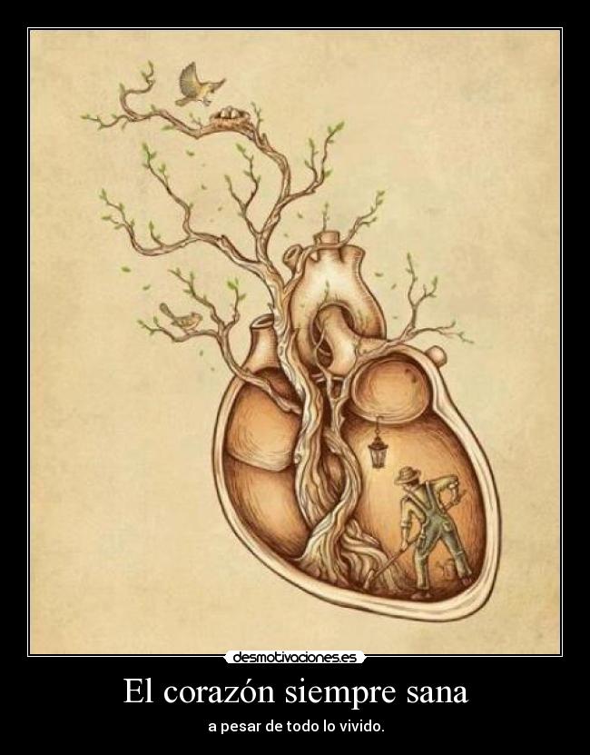 El corazón siempre sana - a pesar de todo lo vivido.