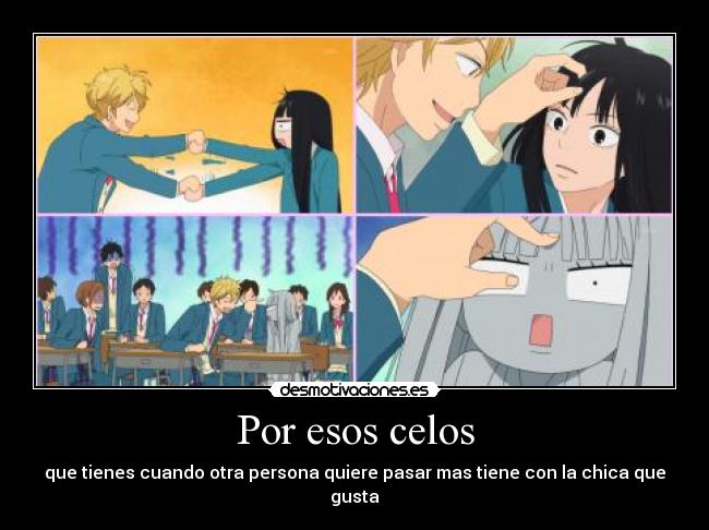 carteles celos kimi todoke desmotivaciones