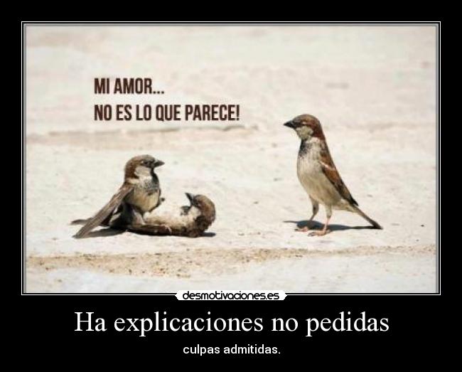 Ha explicaciones no pedidas - 
