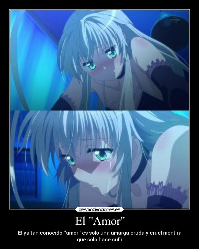 carteles amor anime tristeza desmotivaciones