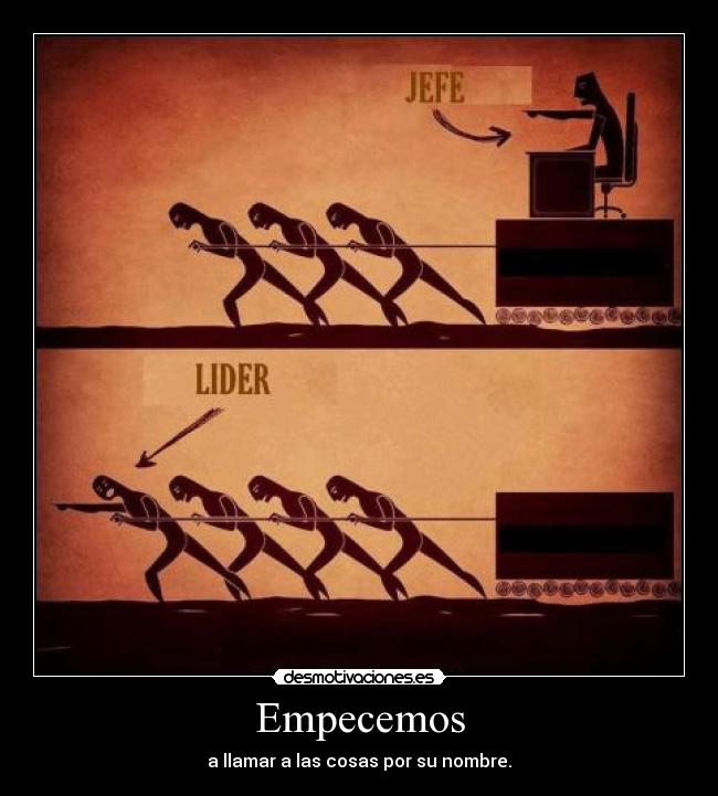 Empecemos - a llamar a las cosas por su nombre.