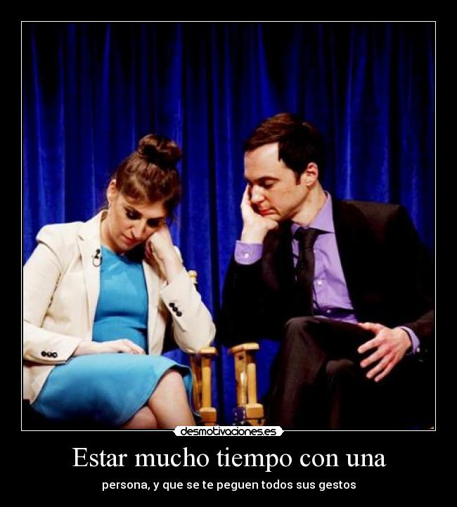 carteles sheldon amy thebigbangtheory mayimbialik jimparsons amigos gestos desmotivaciones
