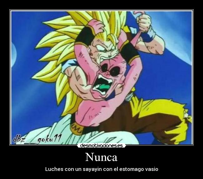 Nunca - Luches con un sayayin con el estomago vasio