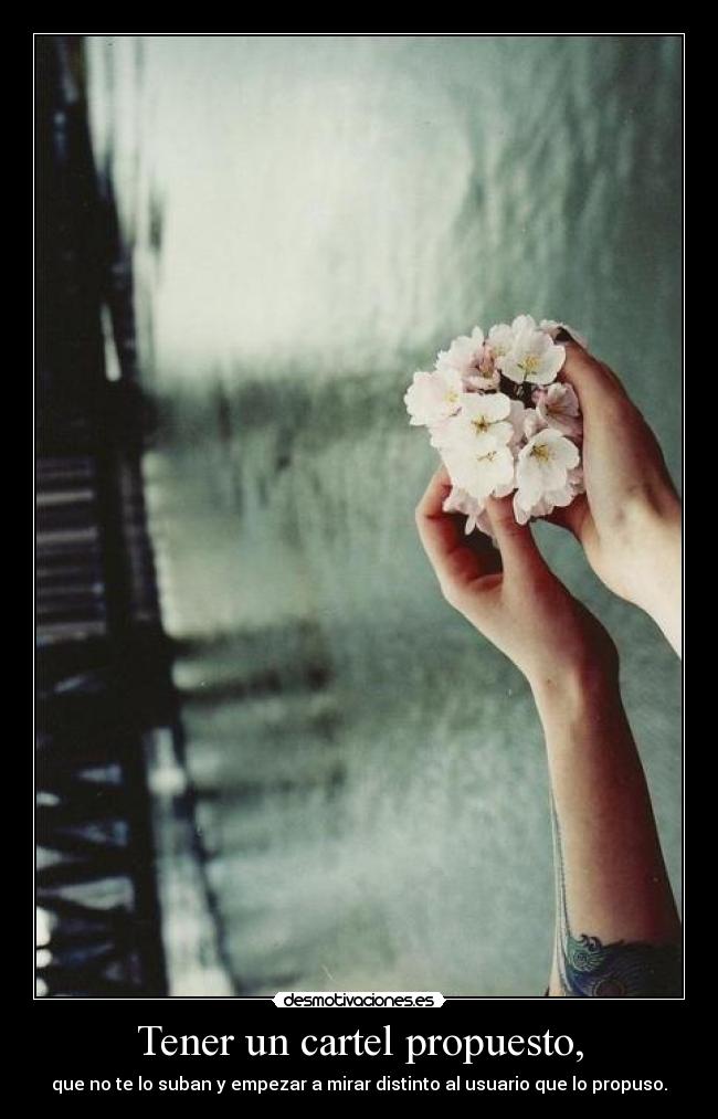 Tener un cartel propuesto, -