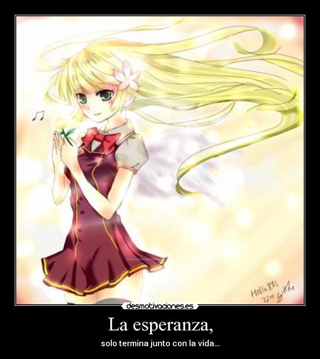 carteles esperanza harukaze grand chase anime lire esperanza desmotivaciones