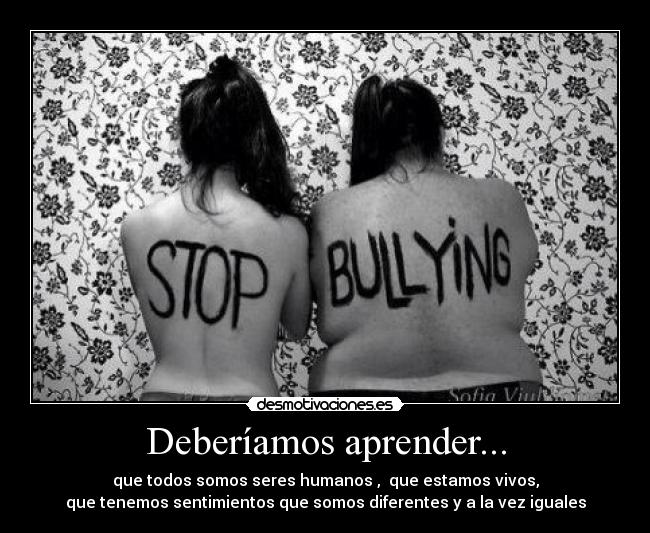 Deberíamos aprender... -