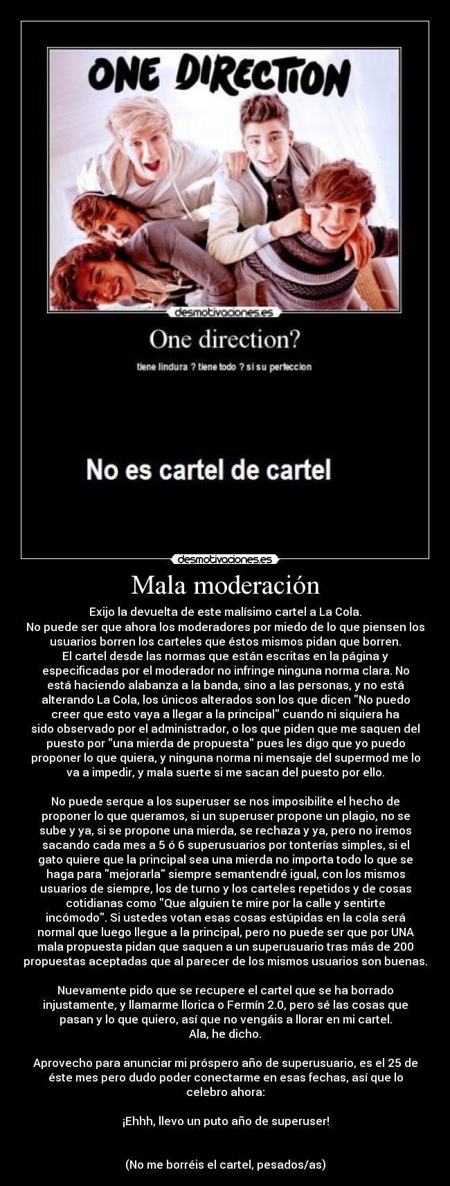 Mala moderación -