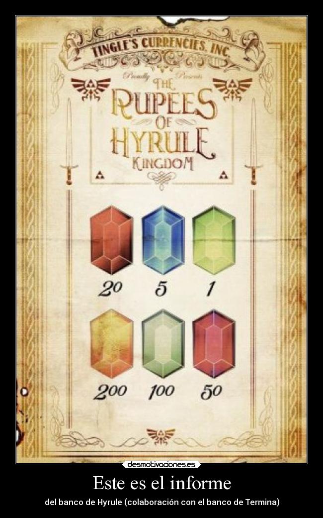 carteles legend zelda desmotivaciones