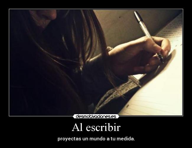 Al escribir -
