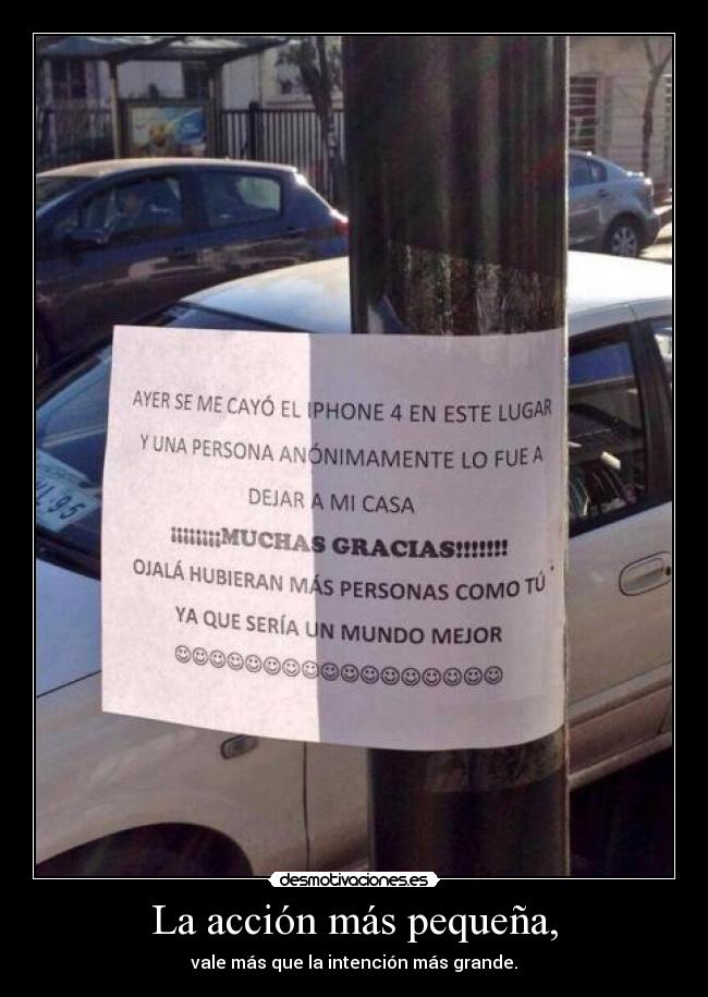 carteles accion mas pequena vale mas que intencion mas grande desmotivaciones