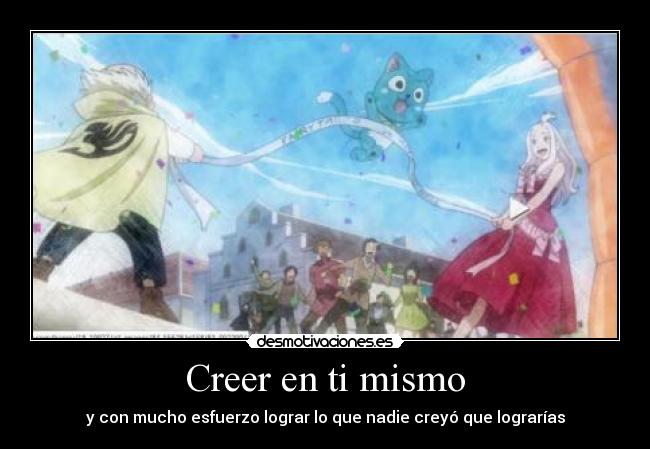 carteles anime fairy tail happy llegando primero meta despues que nadie penso doni desmotivaciones