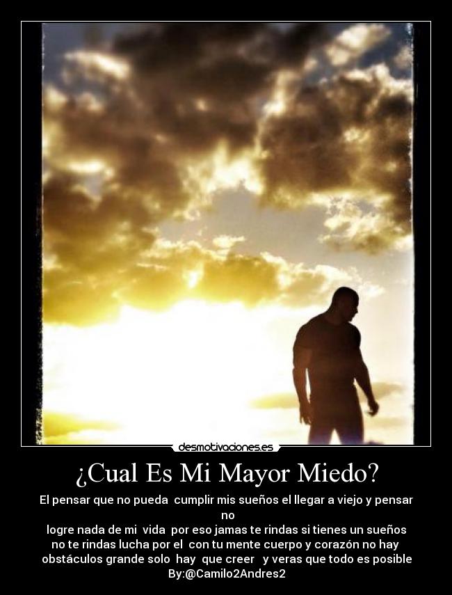 carteles miedo miedo supeacion metas desmotivaciones