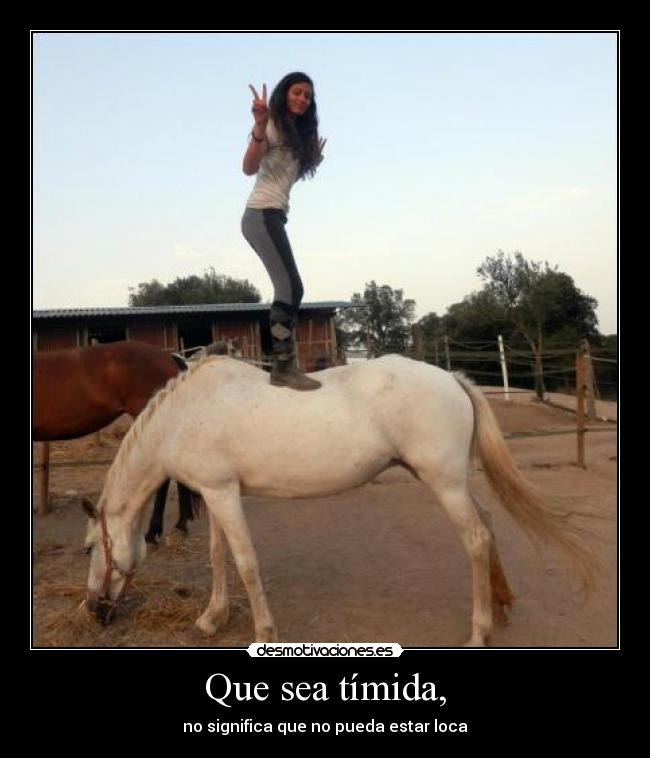 Que sea tímida, - no significa que no pueda estar loca