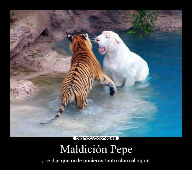 Maldición Pepe - ¡¡Te dije que no le pusieras tanto cloro al agua!!