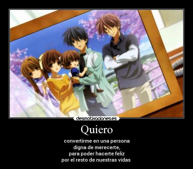 carteles anime clannad nagisaytomoya nagisatomoyaushiookazaki desmotivaciones