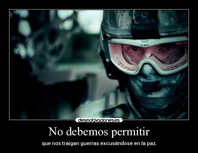 No debemos permitir -