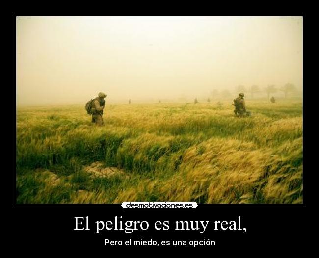 El peligro es muy real, - 