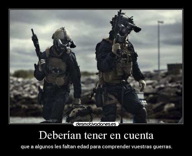 Deberían tener en cuenta -