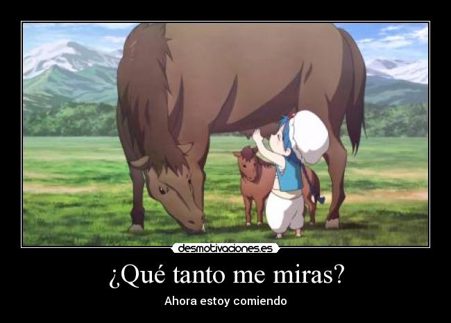 ¿Qué tanto me miras? - Ahora estoy comiendo