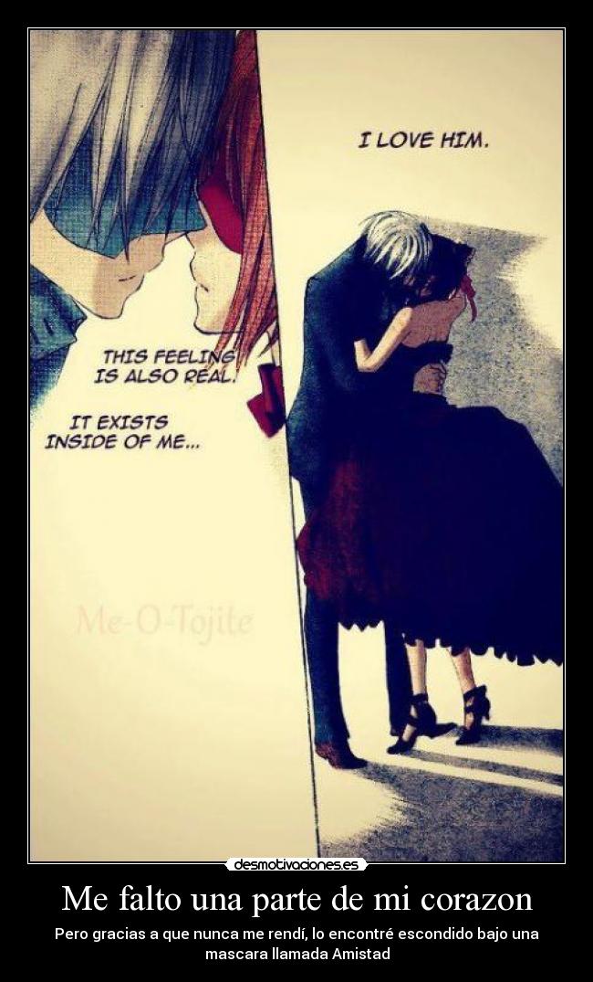 Me falto una parte de mi corazon -