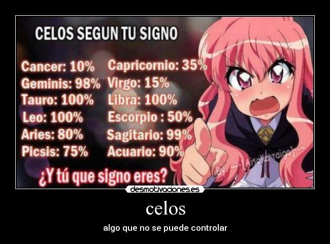 celos - algo que no se puede controlar