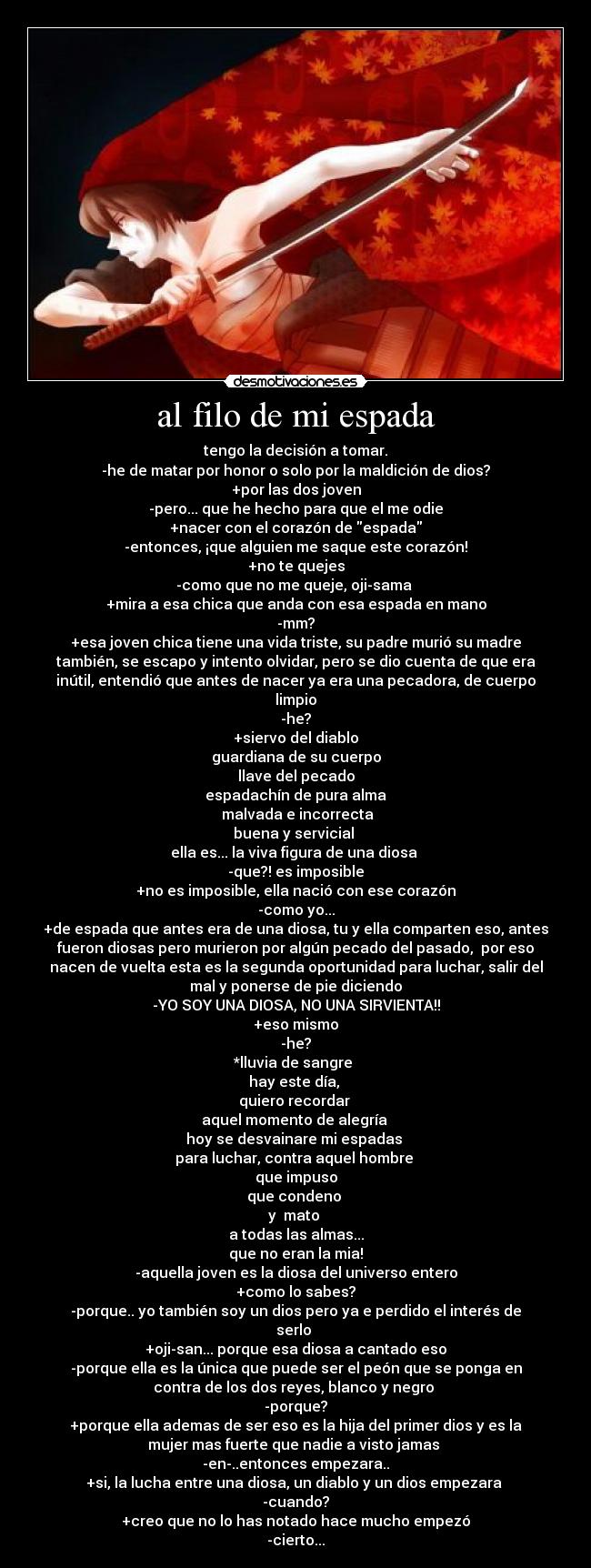 al filo de mi espada -