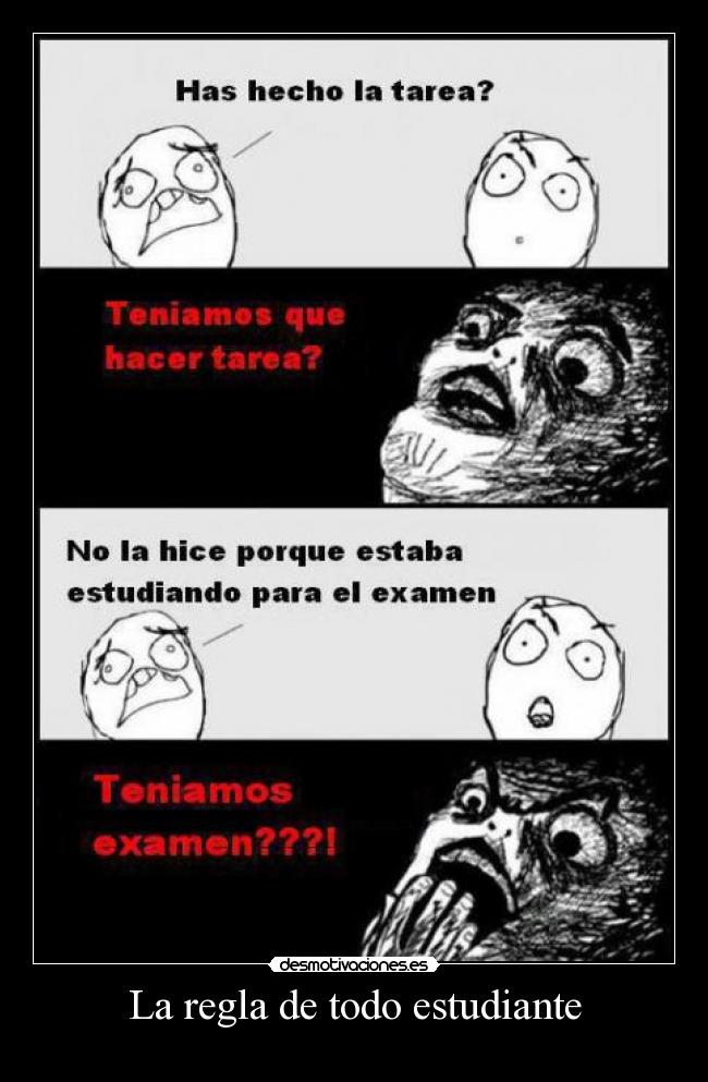 La regla de todo estudiante -