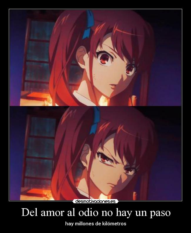 Del amor al odio no hay un paso - hay millones de kilómetros