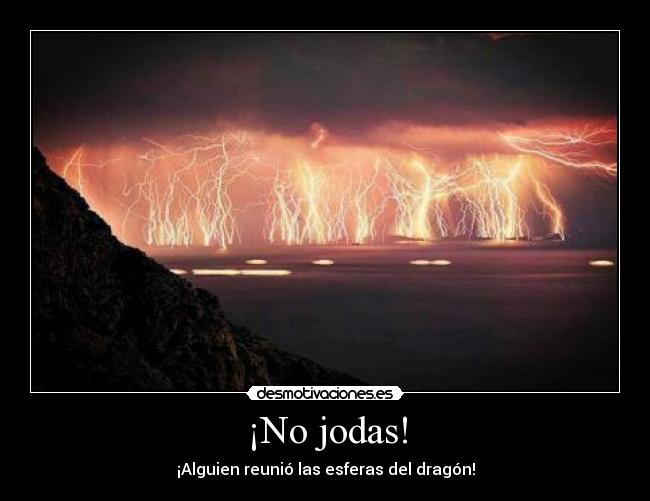 ¡No jodas! - ¡Alguien reunió las esferas del dragón!